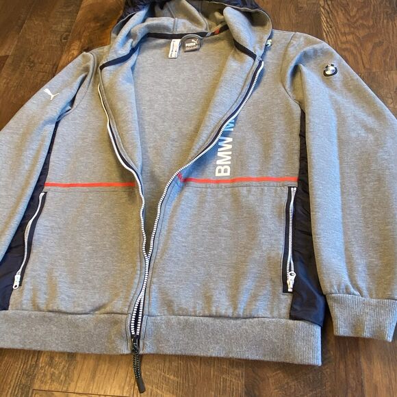 Puma x BMW Motorsport Full Zip Hoodie Sweater Jacket Mens Size XL - Picture 2 of 8